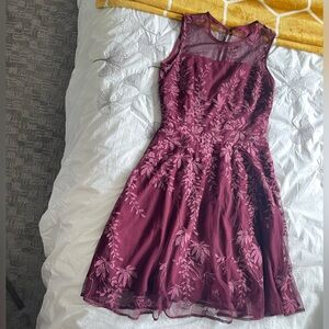 Maroon party dress - mid length
